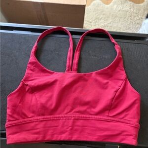 Red LULULEMON sports bra